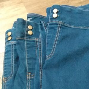 Terra and Sky denim leggings plus size,three pairs